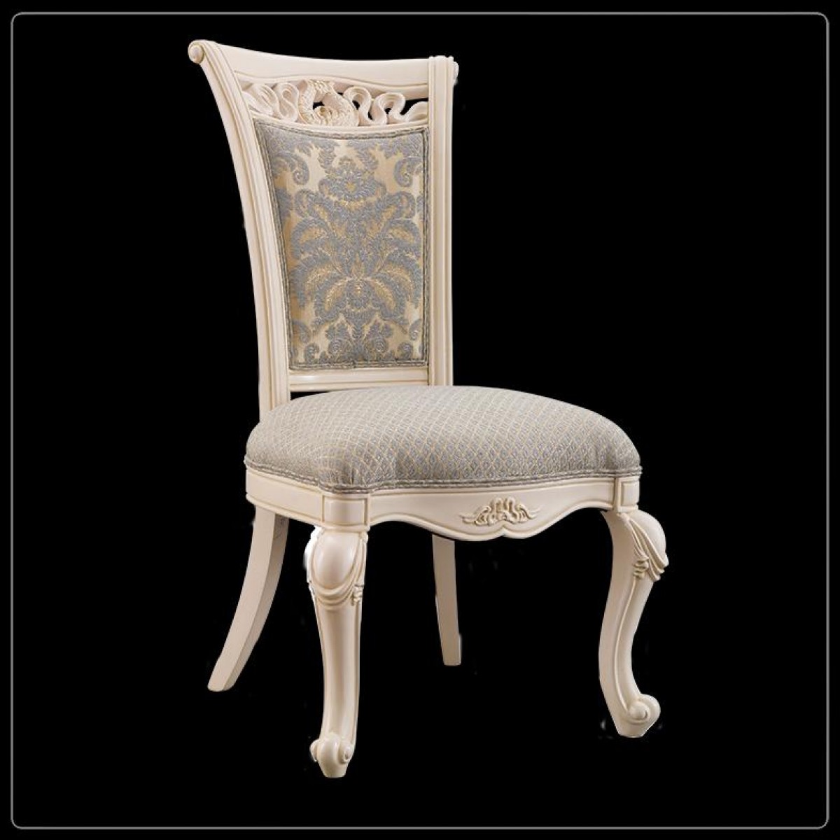 стул с подлокотниками слоновая кость
